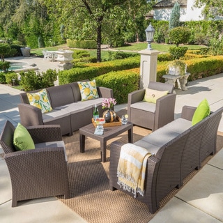 Christopher Knight Home Jacksonville Outdoor 5-piece Wicker-style Chat Set