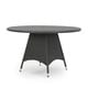 preview thumbnail 8 of 14, Hillhurst Outdoor 5-piece Round Wicker Dining Set with Cushions & Umbrella Hole by Christopher Knight Home