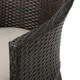 preview thumbnail 14 of 14, Hillhurst Outdoor 5-piece Round Wicker Dining Set with Cushions & Umbrella Hole by Christopher Knight Home