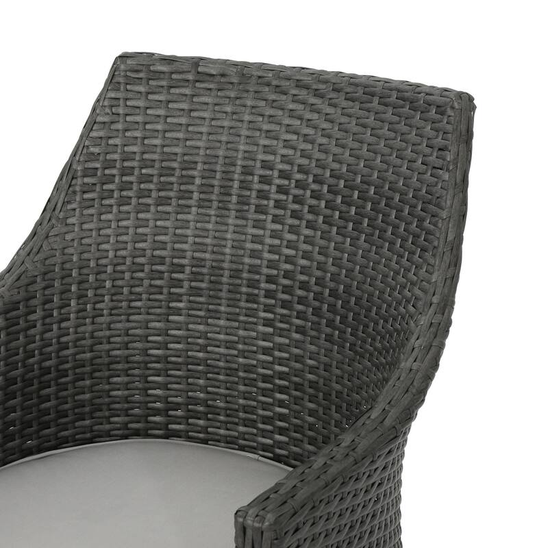 Hillhurst Outdoor 5-piece Square Wicker Dining Set with Cushions by Christopher Knight Home
