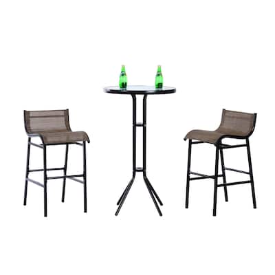 Santa Barbra 3-piece Outdoor Patio Pub Bistro Table and Chairs Set by Havenside Home