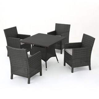 Cypress Wicker Dining Set Christopher Knight Home