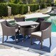 preview thumbnail 11 of 14, Franco Outdoor 5-piece Square Wicker Dining Set with Cushions by Christopher Knight Home