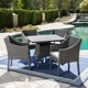preview thumbnail 4 of 14, Franco Outdoor 5-piece Square Wicker Dining Set with Cushions by Christopher Knight Home