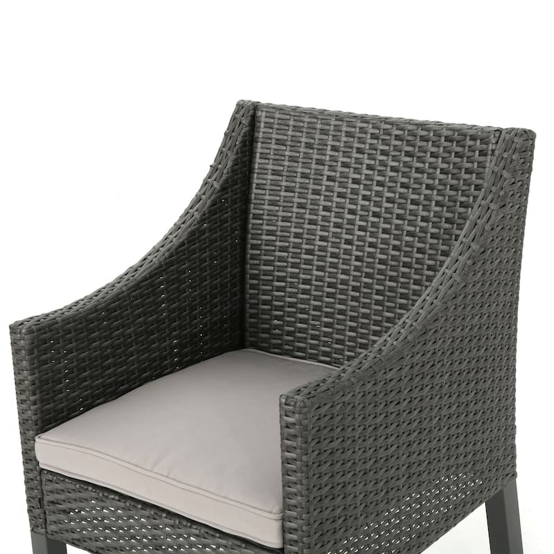 Franco Outdoor 5-piece Square Wicker Dining Set with Cushions by Christopher Knight Home