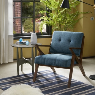 INK+IVY Rocket Upholstered Arm Chair with Angled Wood Frame