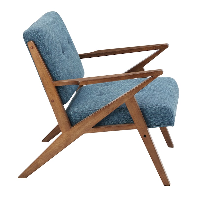 INK+IVY Rocket Upholstered Arm Chair with Angled Wood Frame