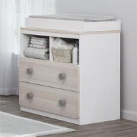Altra Legate Enchanted Pine Changing Table With 2 Fabric Novogratz Prism White Changing Table