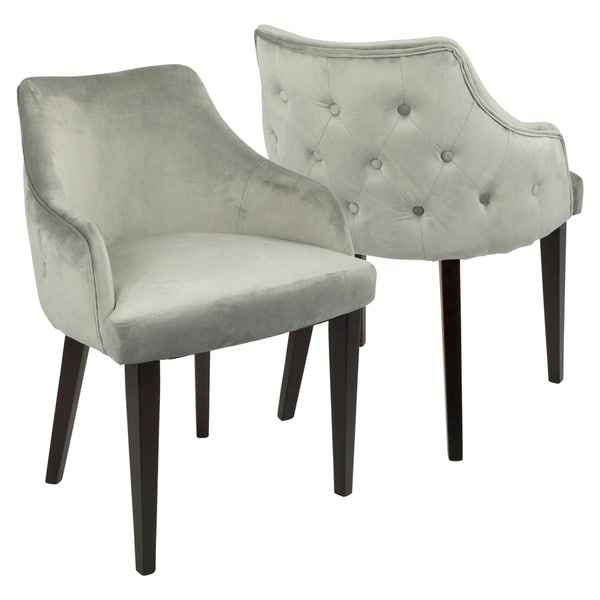 Eliza Contemporary Dining Chair with Velvet Upholstery (Set of 2). Opens flyout.
