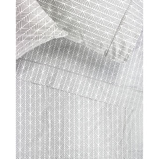 Cotton 400 Thread Count Grey Arrow Embroidered Sheet Set