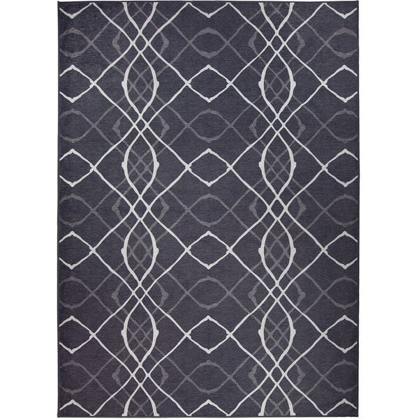 DISCONTINUED Ruggable Washable Stain Resistant Pet Rug Amara Black