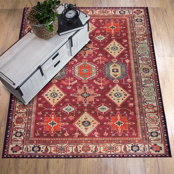 Ruggable Washable Stain Resistant Pet Accent Rug Noor Ruby - 3' x 5'