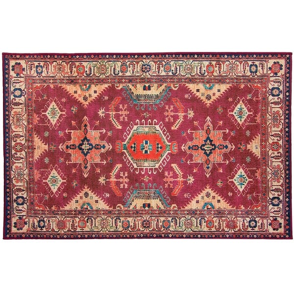 RUGGABLE Washable Stain Resistant Pet Area Rug Noor Ruby - 5' x 7