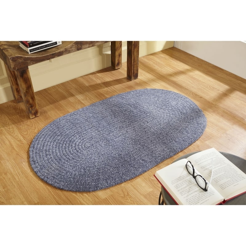 Better Trends Chenille Solid & Tweed Braid Collection is Durable and Stain Resistant Reversible Indoor Area Utility Rug