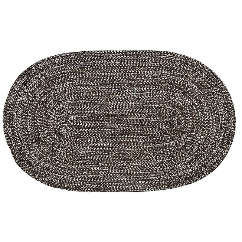 Better Trends Chenille Solid & Tweed Braid Collection is Durable and Stain Resistant Reversible Indoor Area Utility Rug - Dove - 22" x 40" Oval