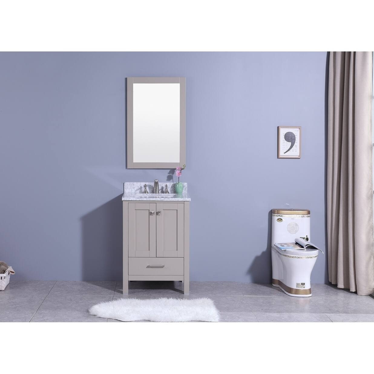 Legion Furniture 25 In Bathroom Vanity Gray With Marble Top And Details About Legion Furniture 25 In Bathroom Vanity Gray With Marble Top And Mirror