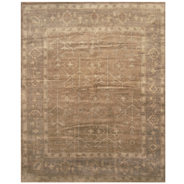Handmade Herat Oriental Indo Hand-knotted Moroccan Wool Area Rug - 8' x10'