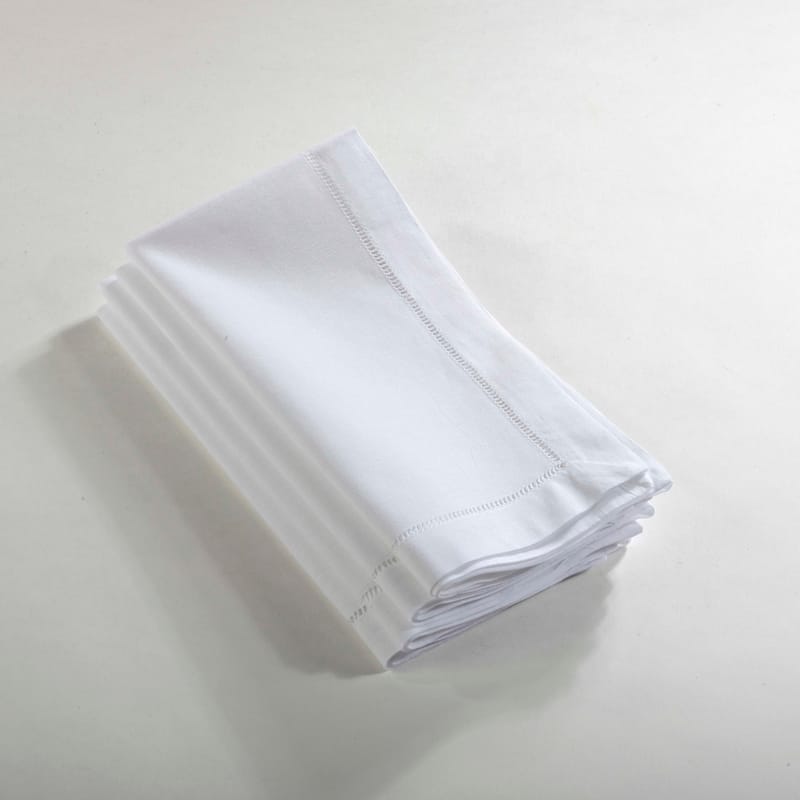 Hemstitched Linen Cocktail Napkin (Set of 4) - Napkins