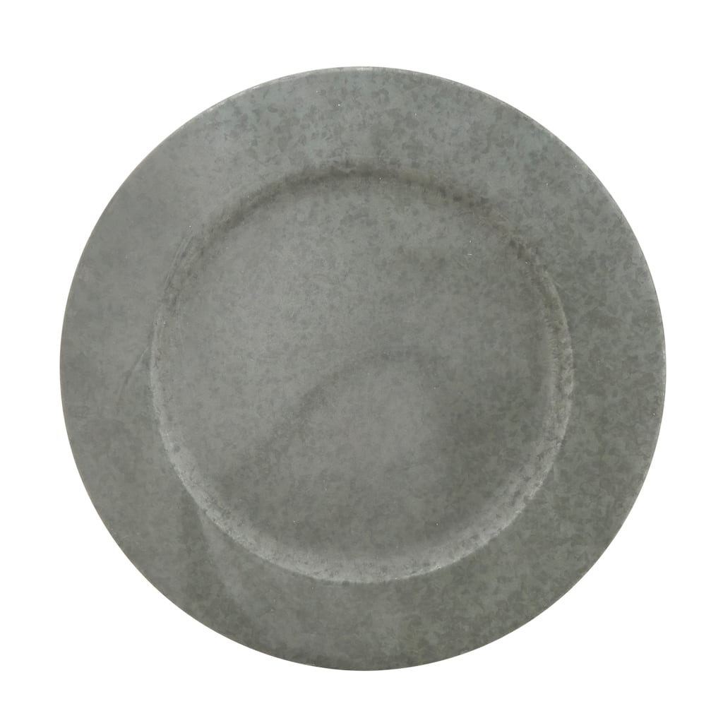 Galvanized Metal Charger Plate - set of 4 pcs