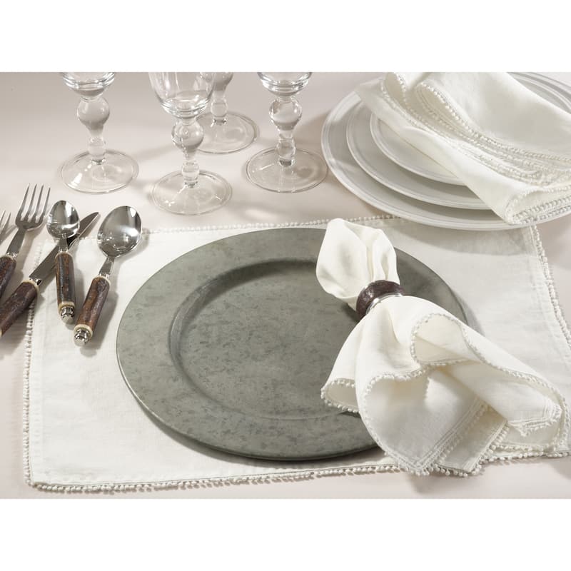 Galvanized Metal Charger Plate - set of 4 pcs