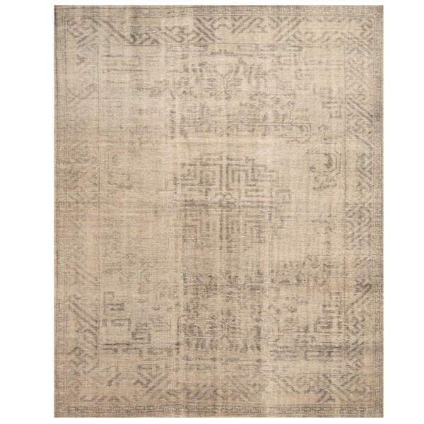 Handmade Herat Oriental Indo Hand-knotted Overdye Moroccan Wool Area Rug - 7'9 x 9'6