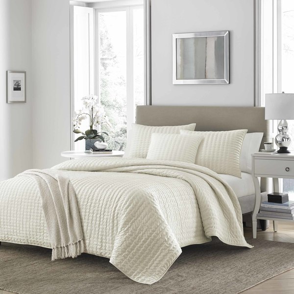 stone cottage micromink ivory quilt set on sale free shipping micromink sheets