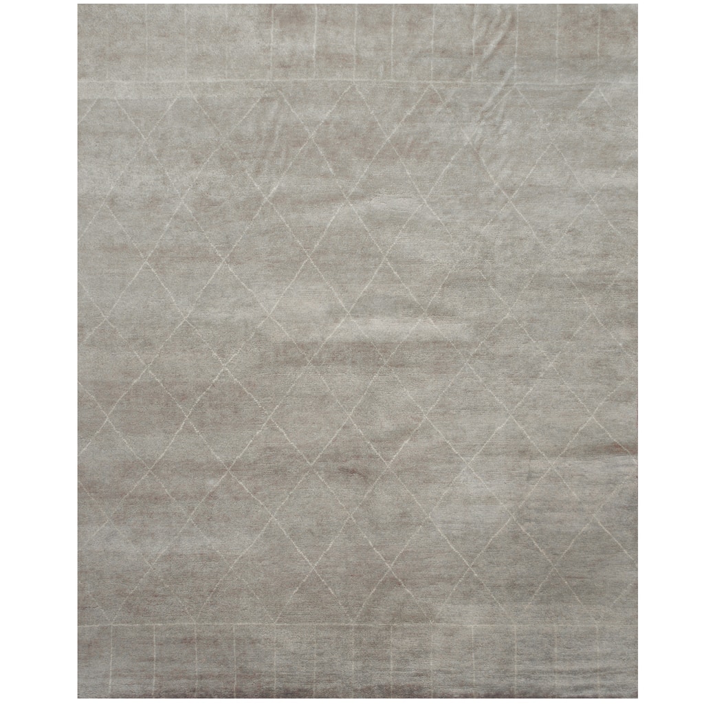 HERAT ORIENTAL Handmade Moroccan Trellis Wool Rug - 8' x 10'