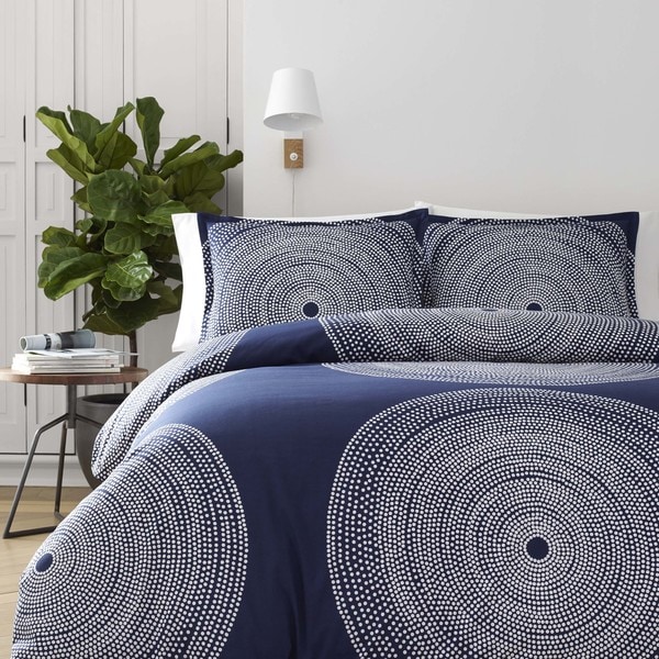 Marimekko Fokus Navy Duvet Cover Set - On Sale - Bed Bath & Beyond