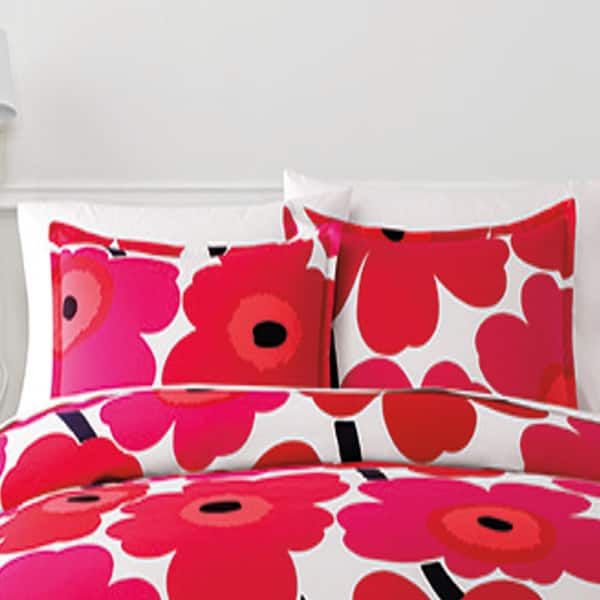 Marimekko Unikko Red Duvet Cover Set Overstock Marimekko Unikko Red Duvet Cover Set Overstock