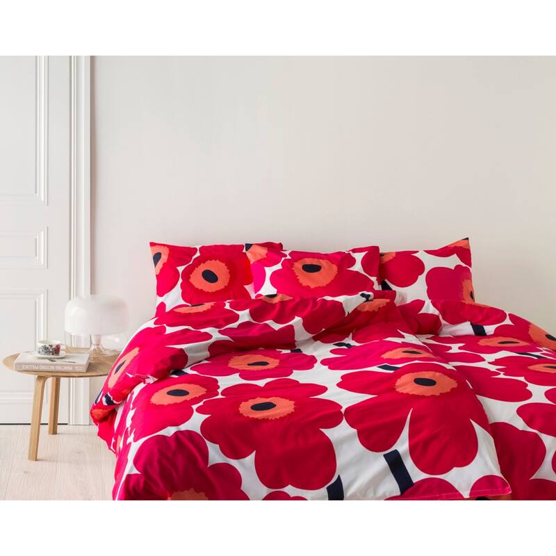 Marimekko Unikko Red Duvet Cover Set Bed Bath & Beyond 18113564