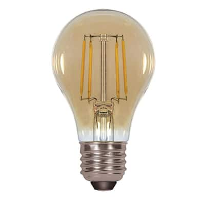 Satco 4.5W A19 Filalment LED - Amber - Medium Base - 2200K - 120V