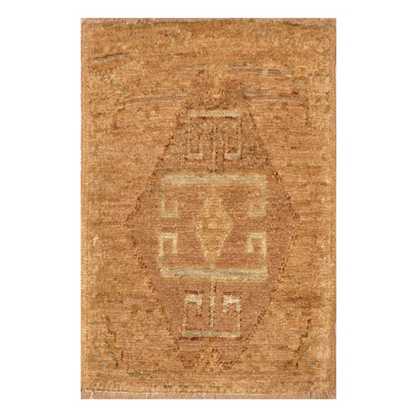 Handmade Vegetable Dye Wool Rug (Afghanistan) - 1'4 x 2'
