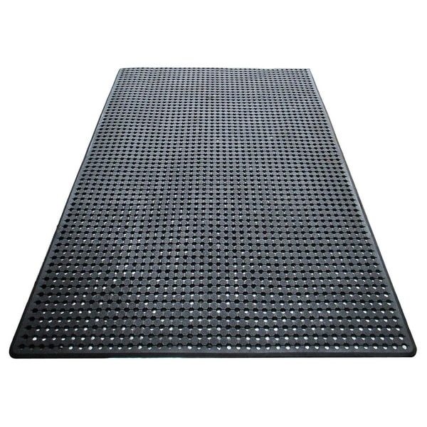 A1HC Checkered Pattern with Holes 48 In. X 72 In. Multi-utility Heavy Duty Commercial/Residential Mat