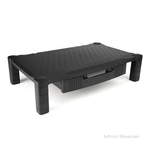 Shop Mind Reader Extra Wide Plastic Monitor Stand Computer Riser