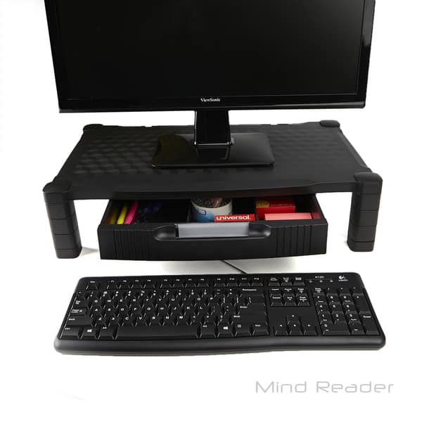 Shop Mind Reader Extra Wide Plastic Monitor Stand Computer Riser