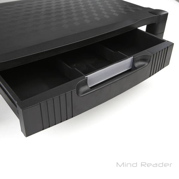 Shop Mind Reader Extra Wide Plastic Monitor Stand Computer Riser