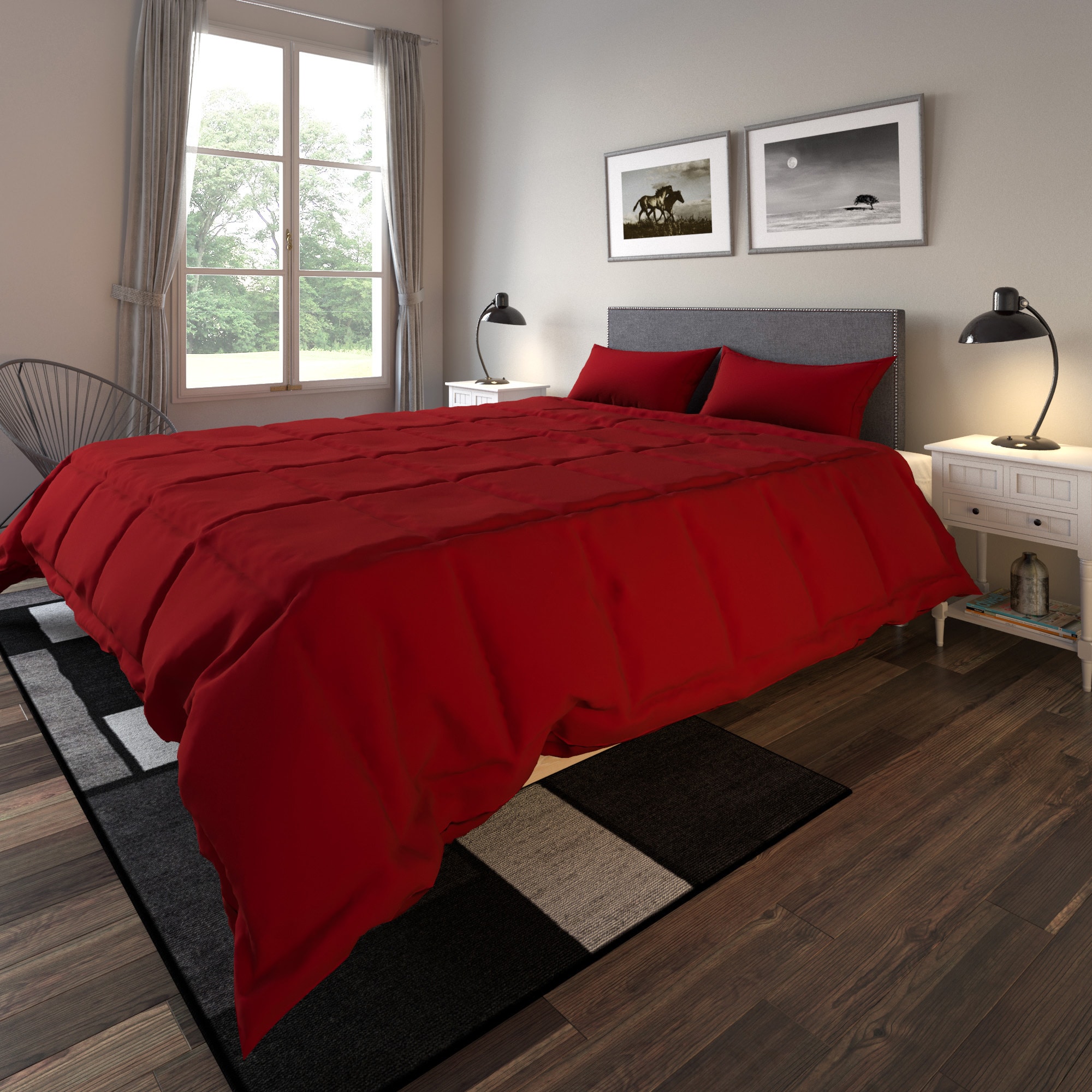 Microfiber Down Alternative 3-piece Comforter Set