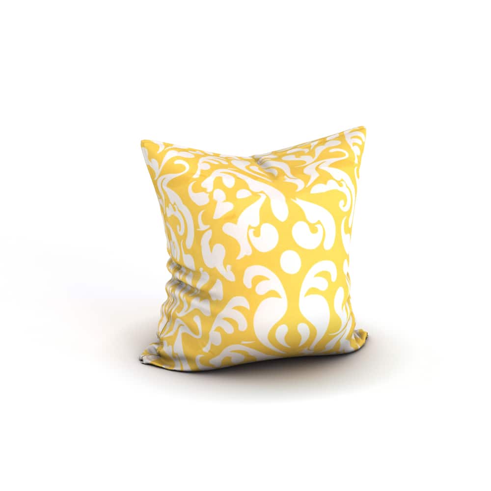 Porch & Den Bogard Bright Damask Throw Pillow