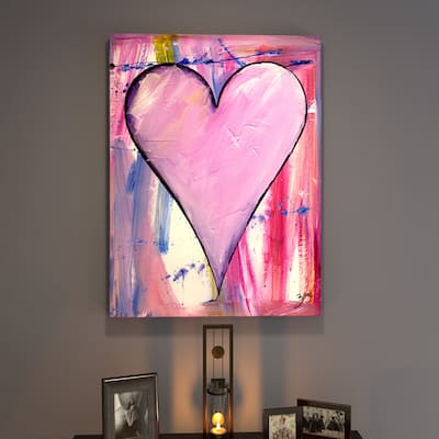 Porch & Den Zane Heartwork Zinnia Canvas Art