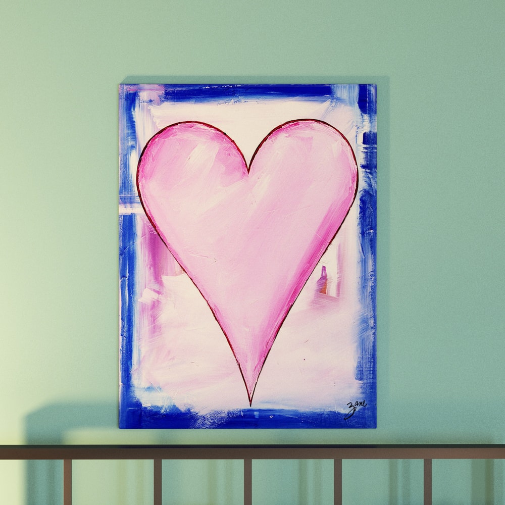 Porch & Den Zane Heartwork Rose Canvas Art