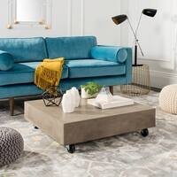 Safavieh Outdoor Living Gargon Modern Concrete Coffee Table - 31.5" x 31.5" x 9.8"
