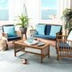 Safavieh Outdoor Living Rocklin Navy 4-Piece Set With Accent Pillows - Thumbnail 0