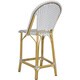 Safavieh Gresley Indoor-Outdoor Stacking Grey/ White French Bistro 26-inch Counter Stool - Thumbnail 4