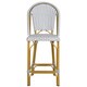 Safavieh Gresley Indoor-Outdoor Stacking Grey/ White French Bistro 26-inch Counter Stool - Thumbnail 3