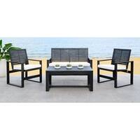 Safavieh Ozark Outdoor 4-Piece Black Wash Living Set