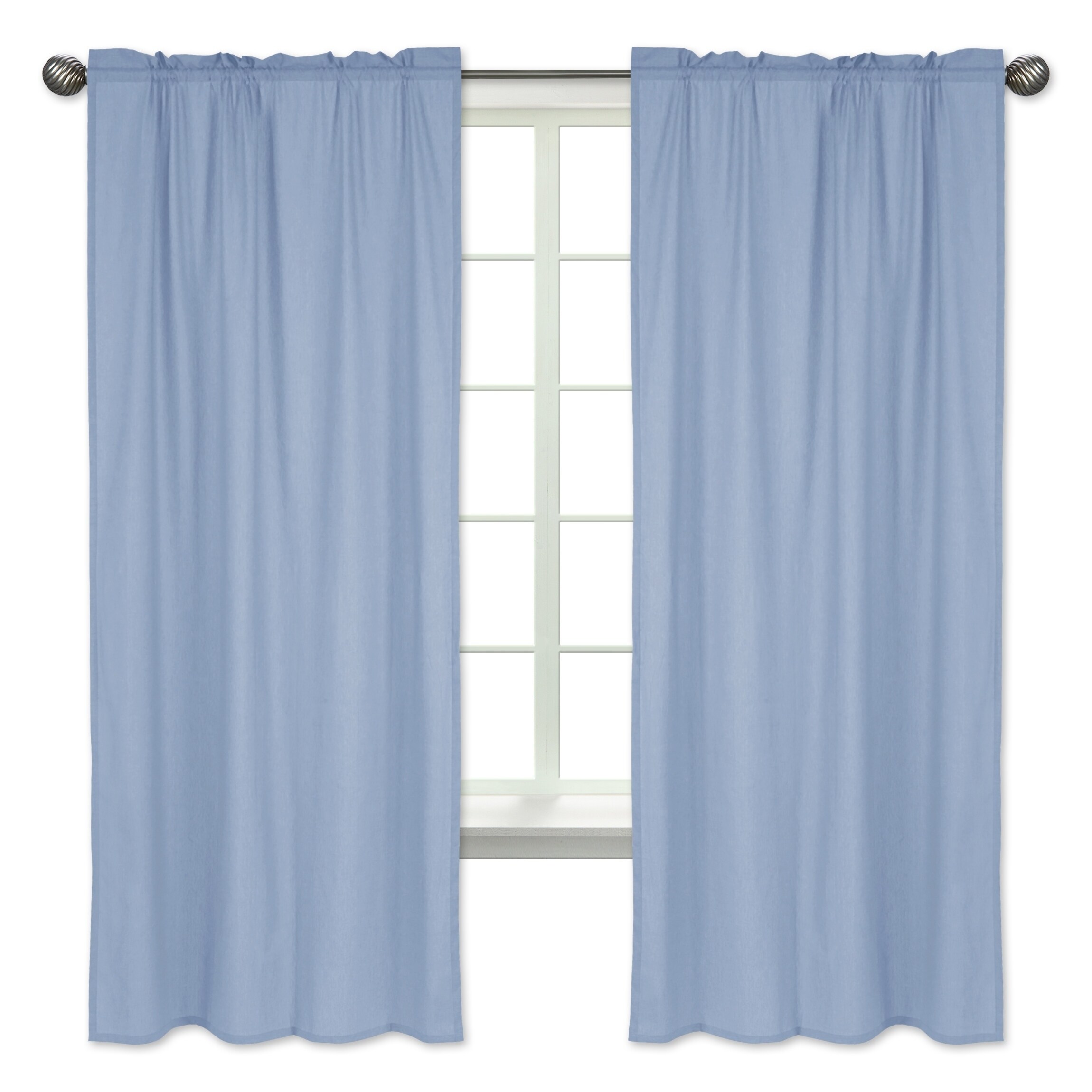 Sweet Jojo Designs Denim 84 Inch Window Curtain Panel Pair Denim 84 Inch Window Curtain Panel Pair
