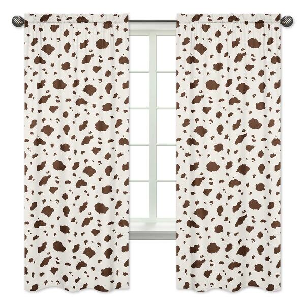 Sweet Jojo Designs Cow Print 84-inch Window Curtain Panel Pair for the ...