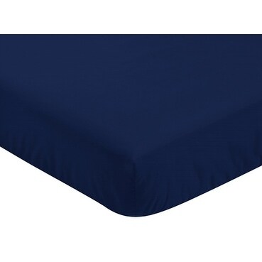 Shop Sweet Jojo Designs Navy Blue Fitted Crib Sheet For The Navy