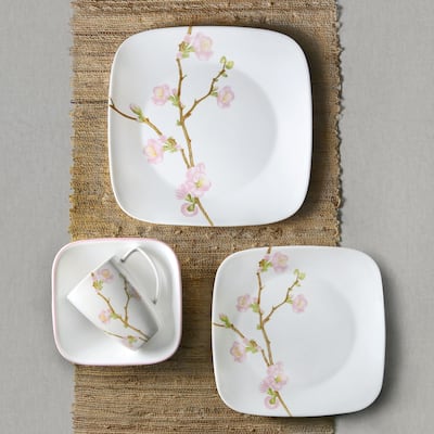 Corelle Cherry Blossom Square 16-Piece Dinnerware Set (Service for 4)