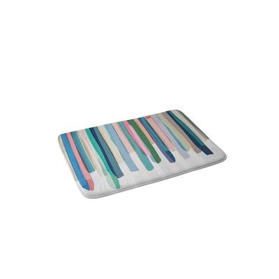 Mareike Boehmer 'Pastel Stripes 2' Made to Order Memory Foam Bath Mat